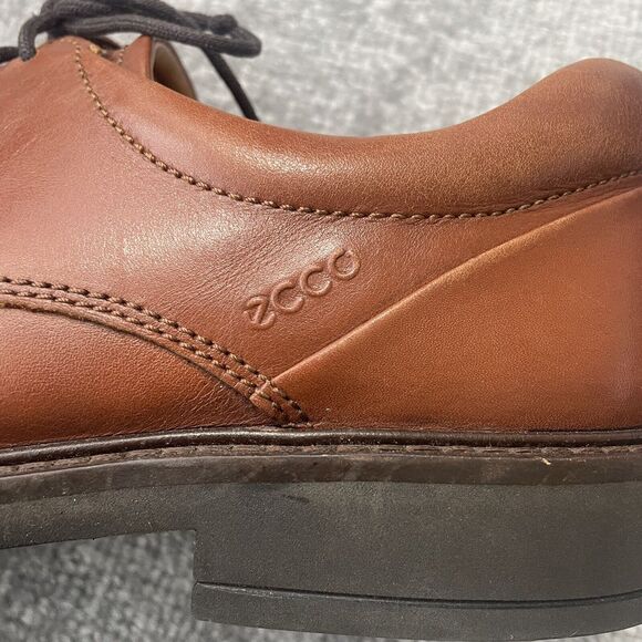 Ecco Shoes Mens Size 9 Brown Leather Oxford Business Casual Shock Point Comfort main image 10